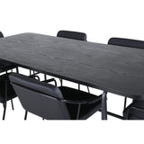 Uno, Tvist Rektangulär matgrupp Svart, Svart, 6st