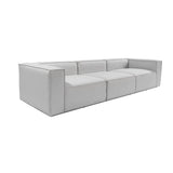 Accra 3-sits (110 x 108 x 230 cm) Ljusgrå 3-sitssoffa