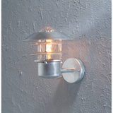 Modena E27 24 cm Vägglampa Ute Galvaniserad, Upp