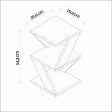 Albeni (29,6 x 54,2 x 29,6 cm) Travertin Sidobord