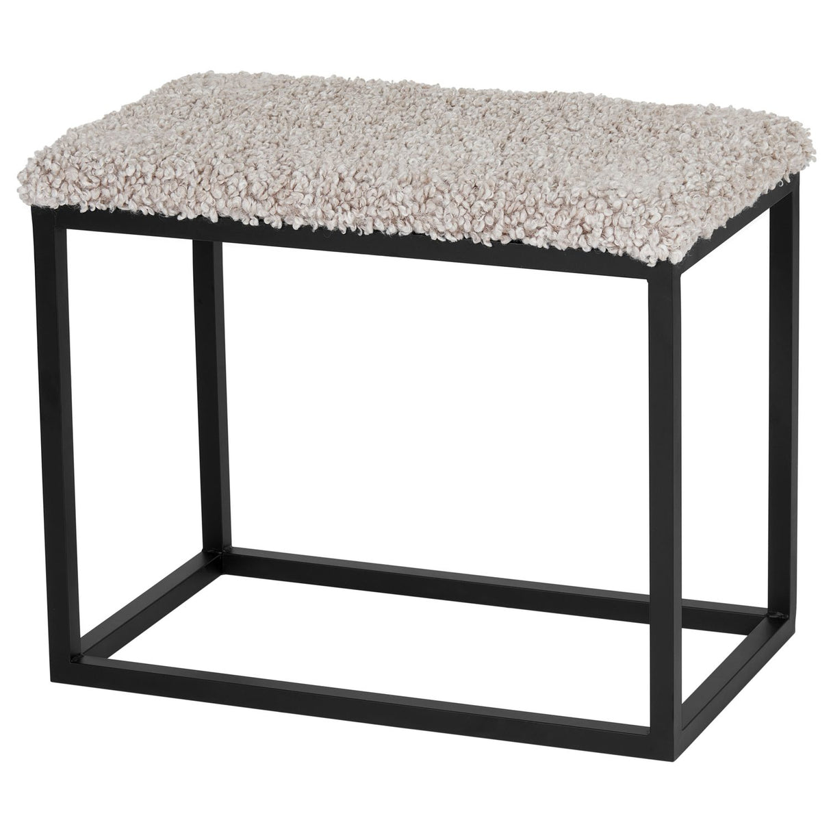 Palle Lumme 60x35x50 cm Bänk med Sittdyna Sand/Black