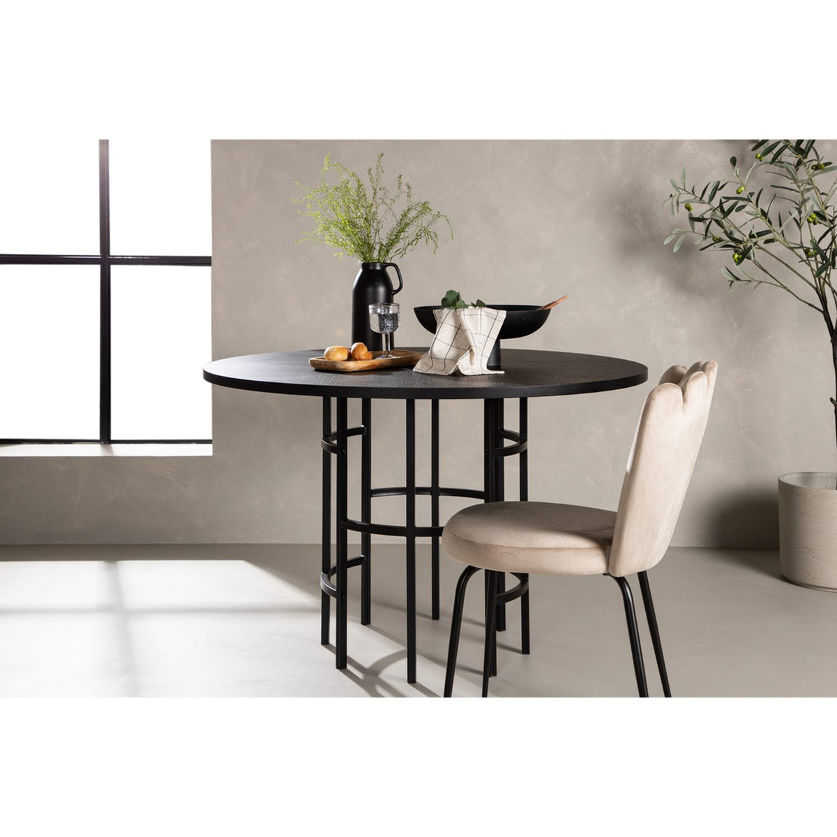 Köpenhamn Runt matbord Svart, MDF, ⌀115