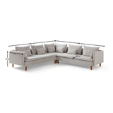 Flexy L (194 x 95 x 154 cm) Hörnsoffa Kräm