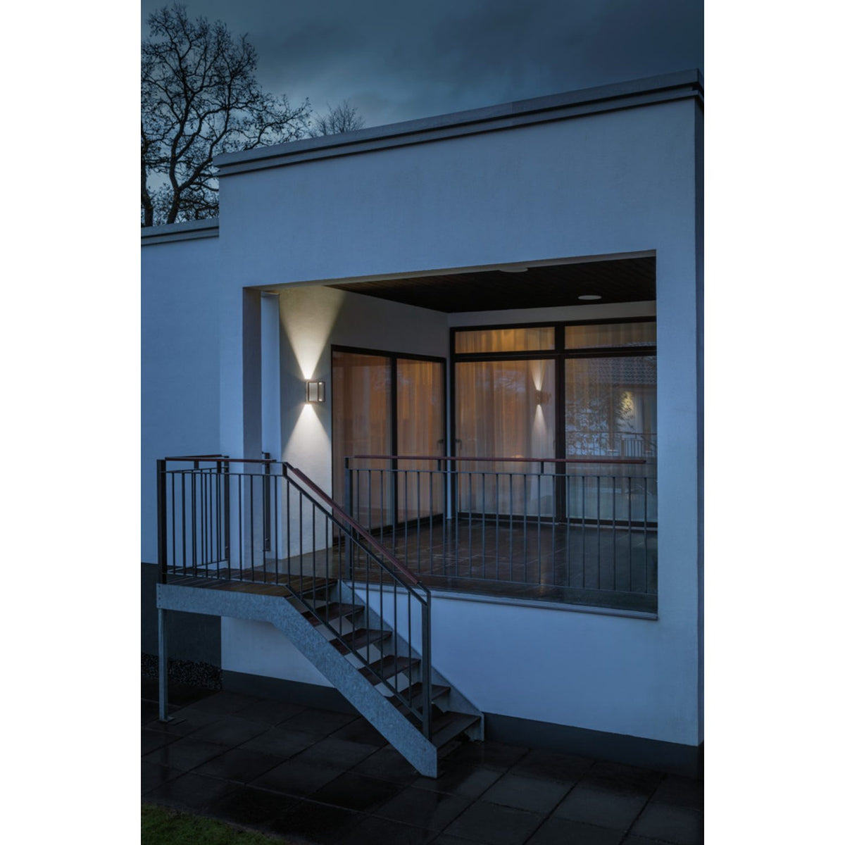 Vale 2x5W LED Koppar Vägglampa Ute Vit