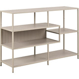 Seaford Bokhylla med vändbar bakpanel 78x114x35 cm Varm Grå