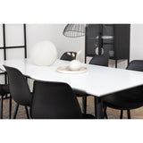 Jimmy, Polar Rektangulär matgrupp Svart, Svart, vit, 195 x 90