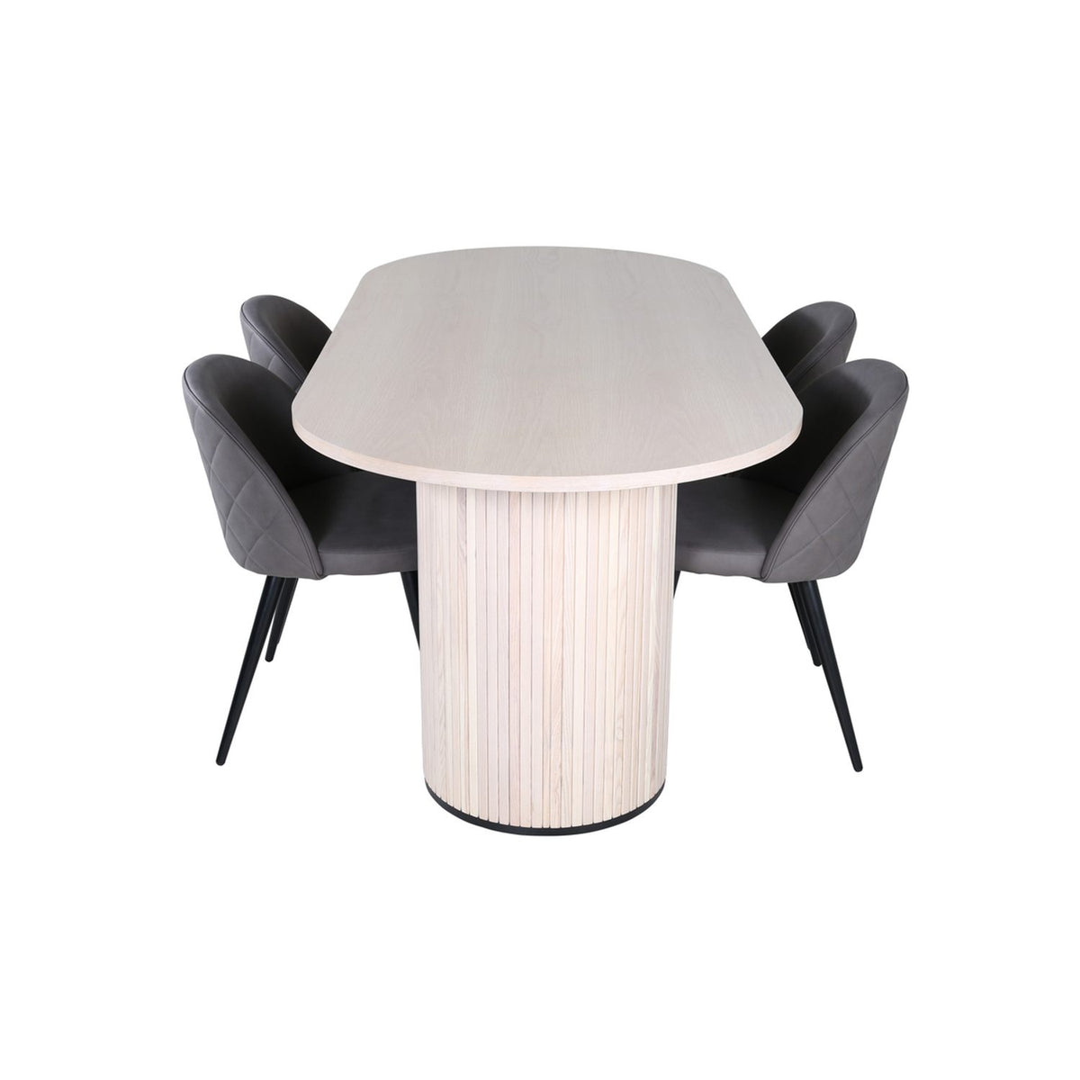 Bianca, Velvet Oval matgrupp Svart,Grå, Svart,Natur, 200 x 90