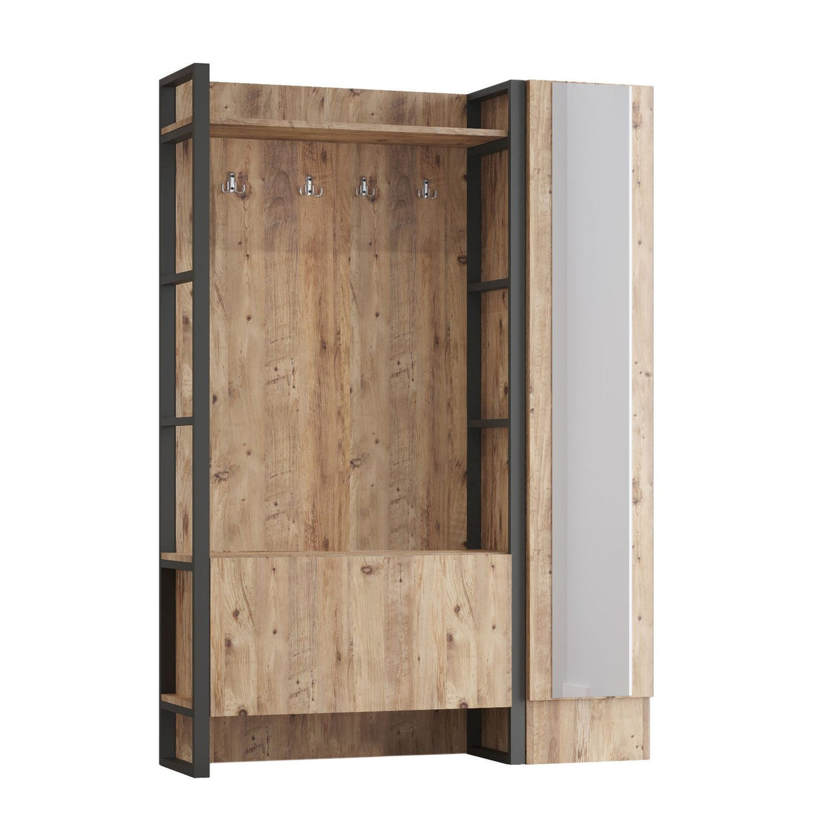 Libreville Pro (125,5 x 180 x 34 cm) atlantisk furu Hallställ