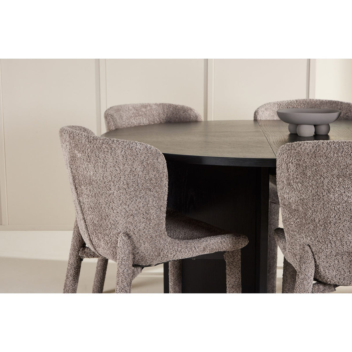 Strada, Astoria Oval matgrupp Brun, Svart, 6st