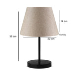 Bordslampa Serie 12 (22 x 14 cm) Beige svart Bordslampa