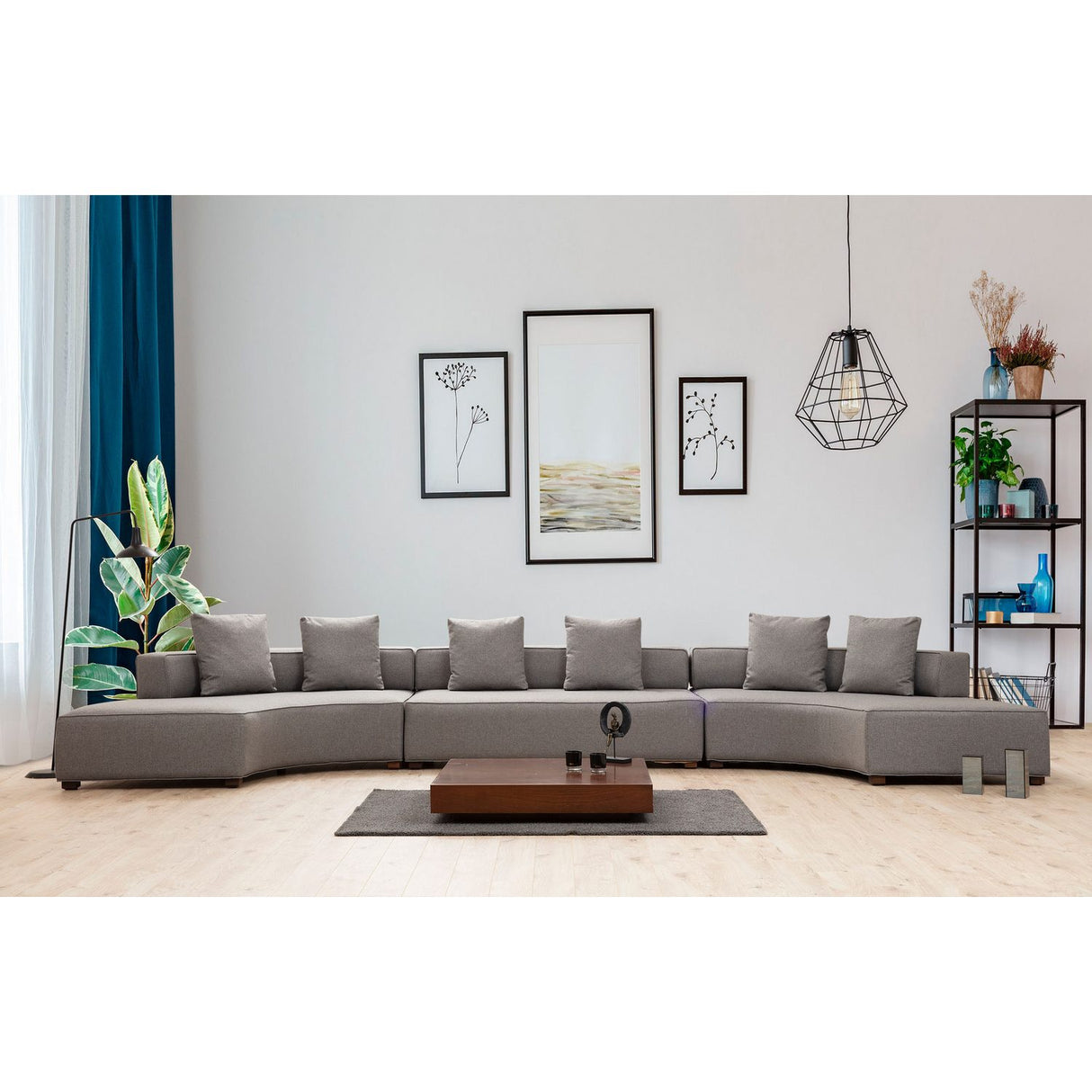 Valletta L-form (552-105 x 70 cm) Grå Hörnsoffa