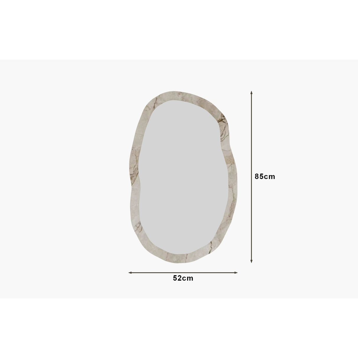 Lossa W (52 x 86 x 2,2 cm) Efesos-marmor Spegel