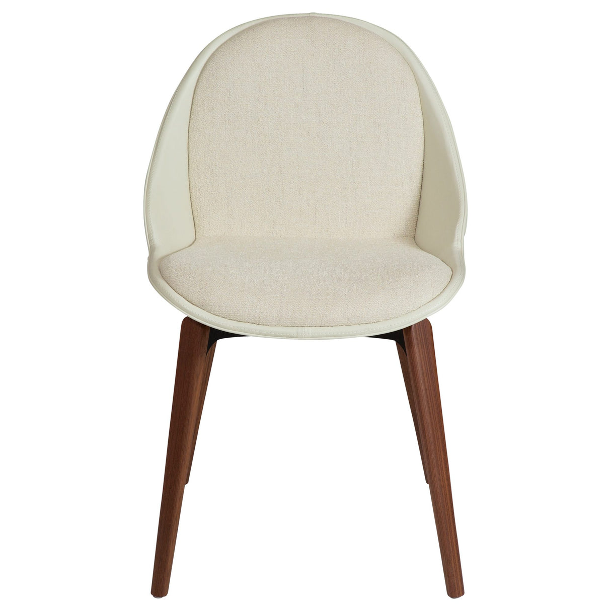 Arch Stol Bone White, Walnut