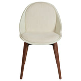 Arch Stol Bone White, Walnut