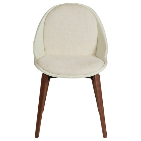 Arch Stol Bone White, Walnut