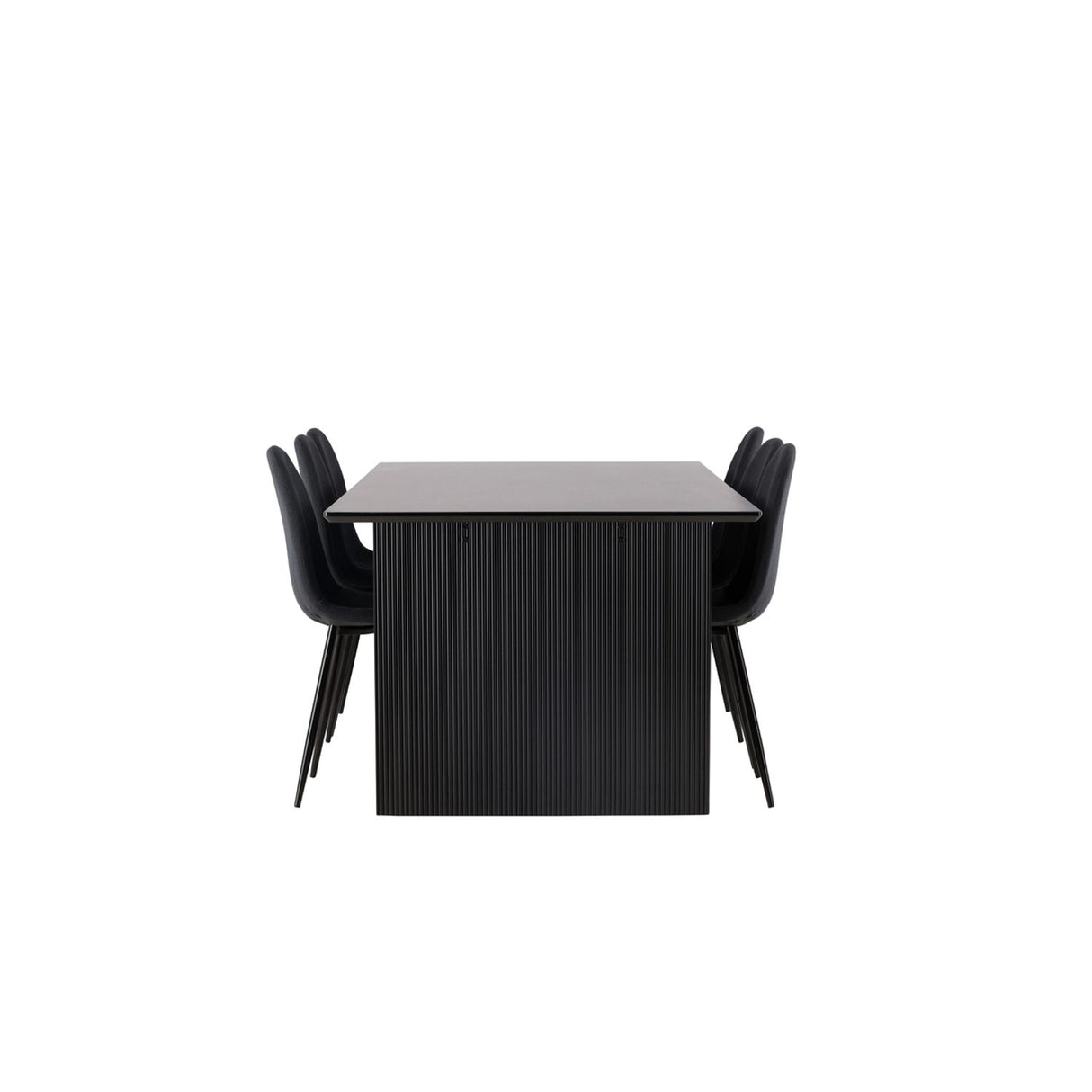 Vail, Polar Rektangulär matgrupp Svart, Svart, 200 x 100
