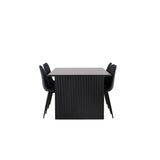 Vail, Polar Rektangulär matgrupp Svart, Svart, 200 x 100