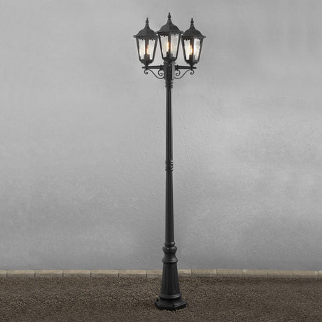Firenze 3-arm E27 2.2m Lyktstolpe Mattsvart