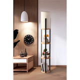 Aten Nora (21 x 21 cm) Golvlampa Natur Svart