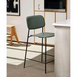 Soft Edge 90 75 cm Barpall Dusty green – ekfaner med vattenbaserad lack