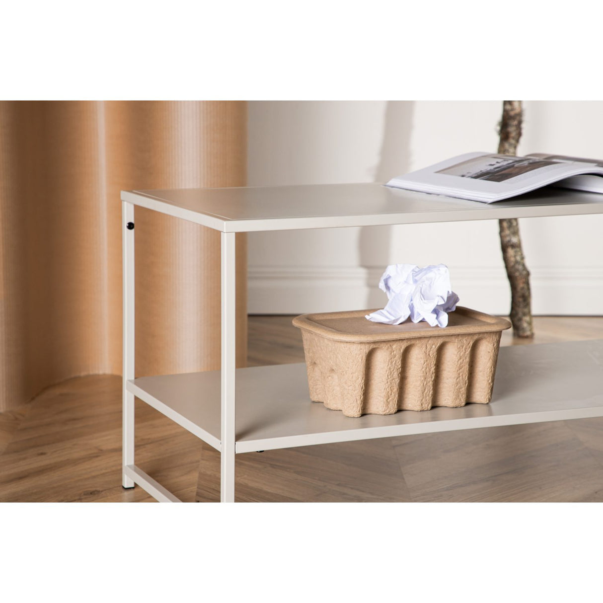 Staal Sidobord Beige, 102x43x45