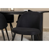 Bianca, Velvet Oval matgrupp Svart, Svart, 200 x 90