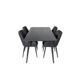 Dipp, Comfort Rektangulär matgrupp Svart, Svart, 180 x 90