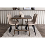 Kaseidon, Polar Rektangulär matgrupp Beige,Svart, Mörkbrun, 120 x 80