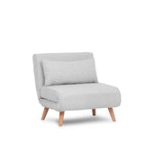 Ohrid enkel (80 x 79 x 80 cm) Grå 1-sits bäddsoffa