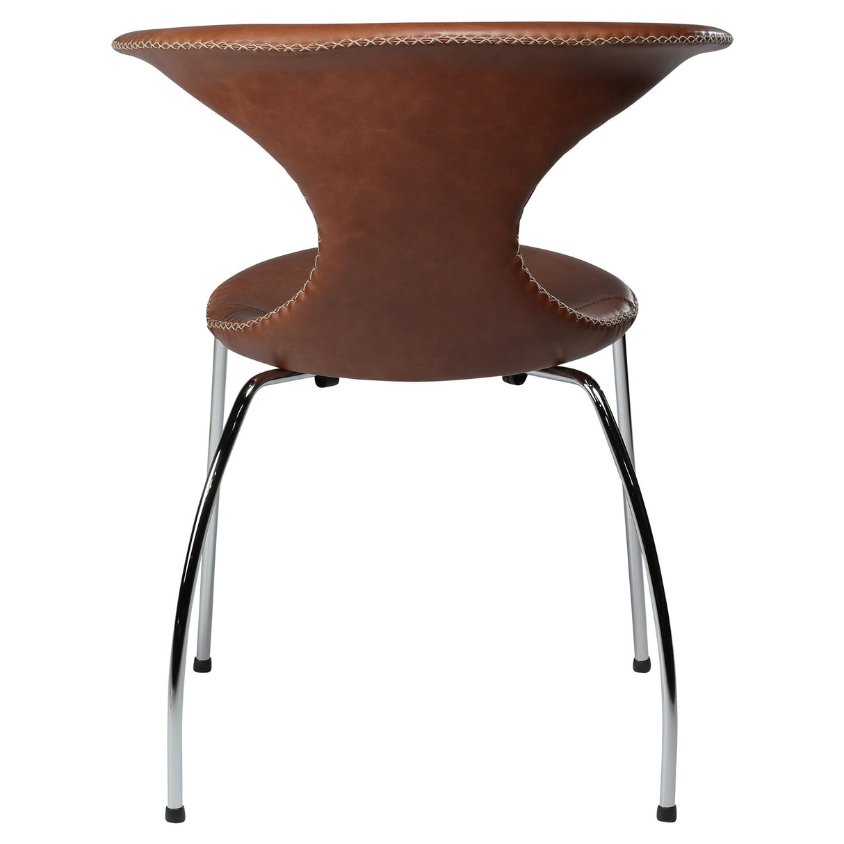 Flair Stol Light Brown Leather, Chrome