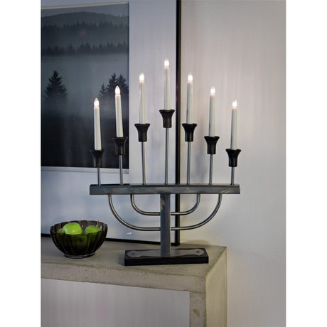 7 Ljus Borstad Metall Elljusstake