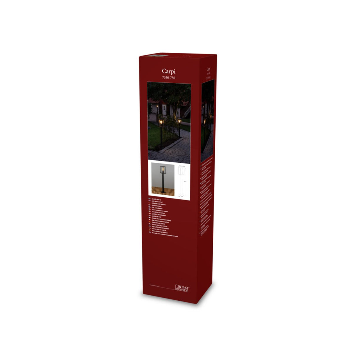 Carpi E27 100 cm Svart Pollare