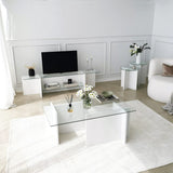 Lily (45 x 55 x 13 cm) Satsbord (2 delar) Vit