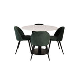 Razzia, Velvet Rund matgrupp Svart,Grön, Svart,Vitt, ⌀106