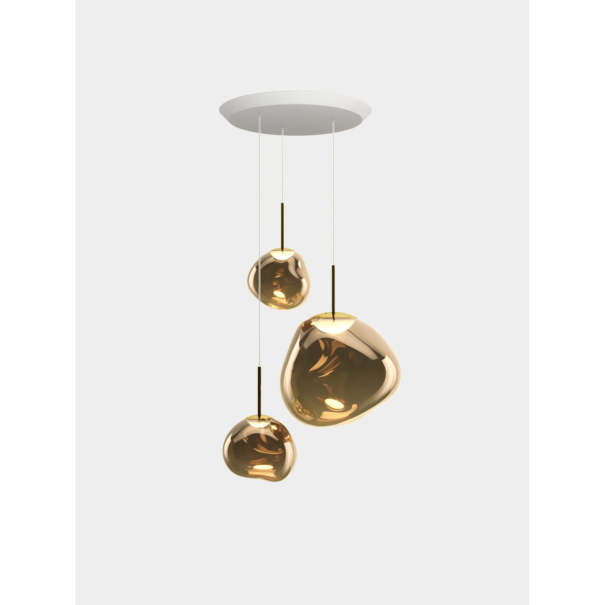 Melt Trio Round Pendelsystem LED Bronze
