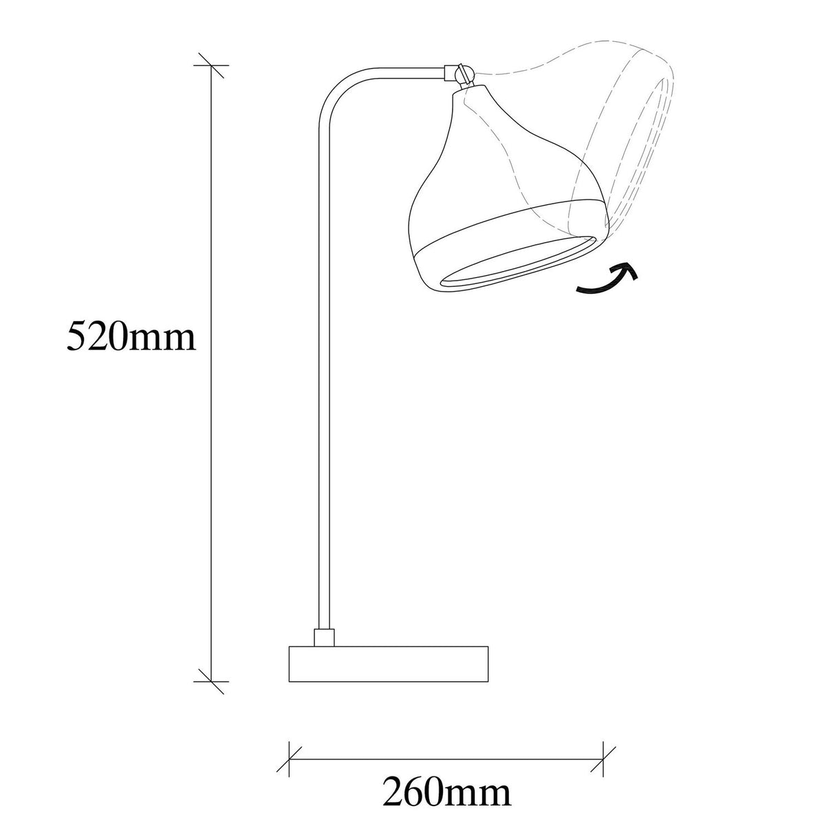 Kingstown Bordslampa Svart koppar