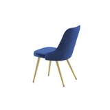 Velvet Deluxe Matstol Blå, Polyestersammet