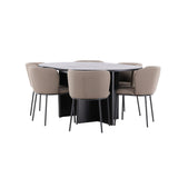 Strada, Edina Oval matgrupp Brun, Svart, 6st