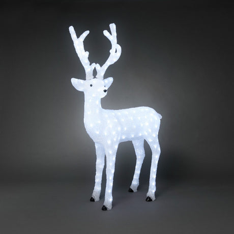 Ren akryl vita LED 130 cm Ljusdekoration Ute