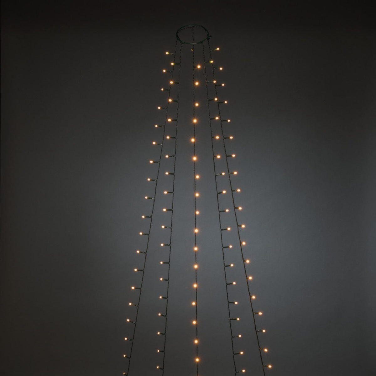 Slinga Frostad LED Mörkgrön Kabel Julgransbelysning Amber, 240 cm