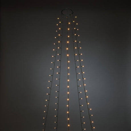 Slinga Frostad LED Mörkgrön Kabel Julgransbelysning Amber, 240 cm