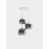 Mirror Ball Round Pendelsystem LED Silver