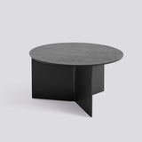 Slit runt Ø65 × H35,5 cm Sidobord Black – ekfaner med vattenbaserad lack