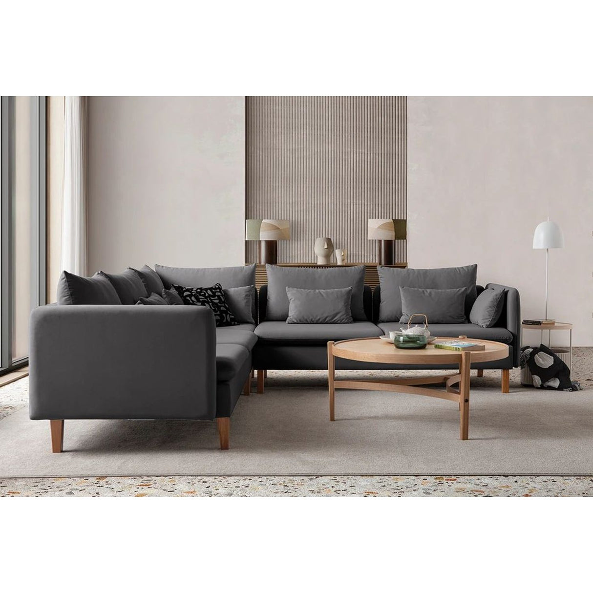 Flexy L (194 x 95 x 154 cm) Hörnsoffa Antracit