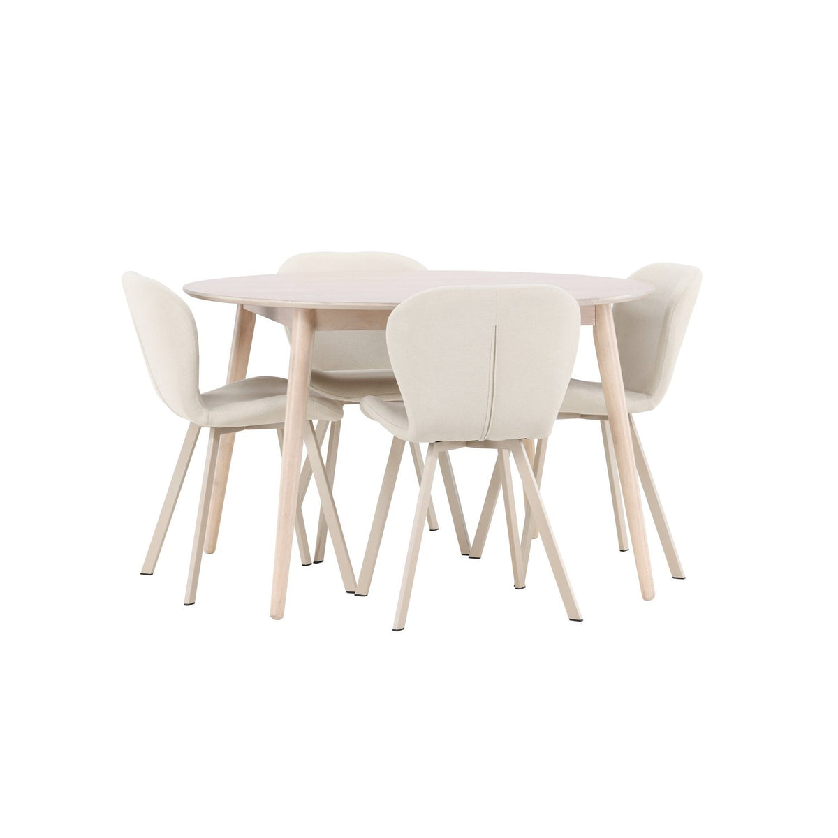 Flora, Lilja Runt matgrupp Beige, Vitlasyr, ⌀120