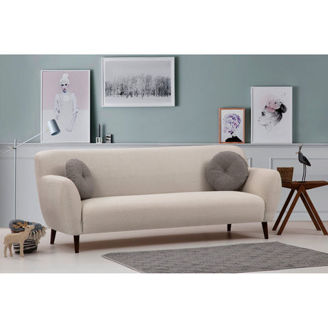 Uppsala (220 x 87 cm) Beige 3-sitssoffa