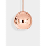 Copper Rund Pendellampa LED 25 cm
