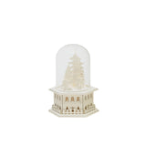 Siluett träd och djur, vit LED timer 6h Stående Ljusdekoration Inne