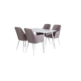 Polar, Comfort Rektangulär matgrupp Grå,Vit, Vit, 120 x 75