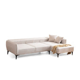 Gaborone (270-140 x 95 x 67 cm) Hörnsoffa Offwhite, Höger